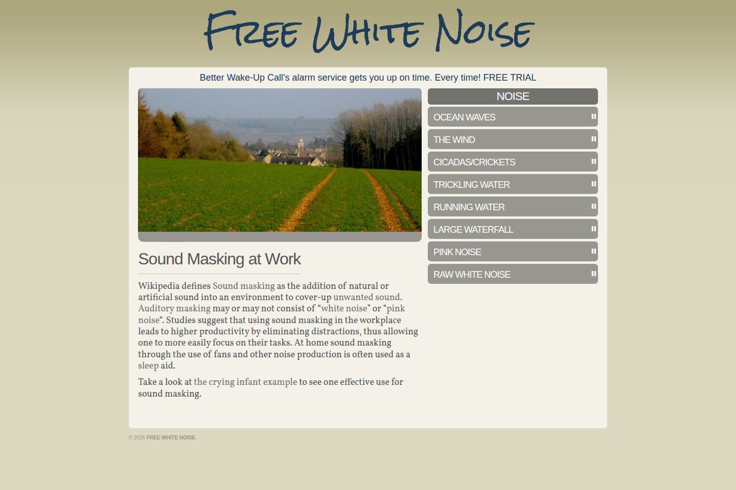 Free White Noise