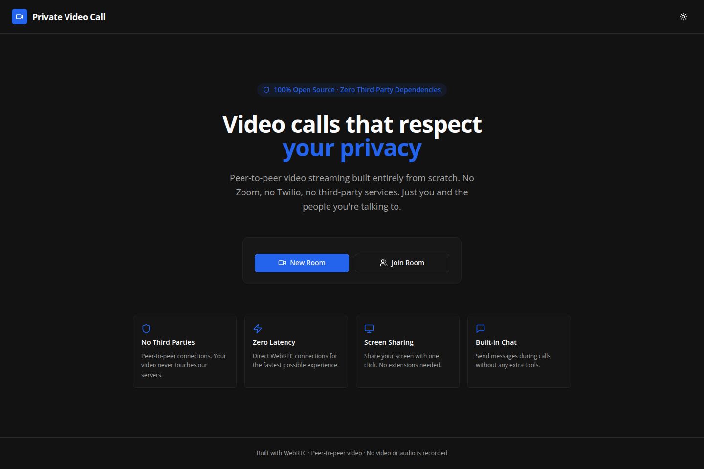 Private Video Call